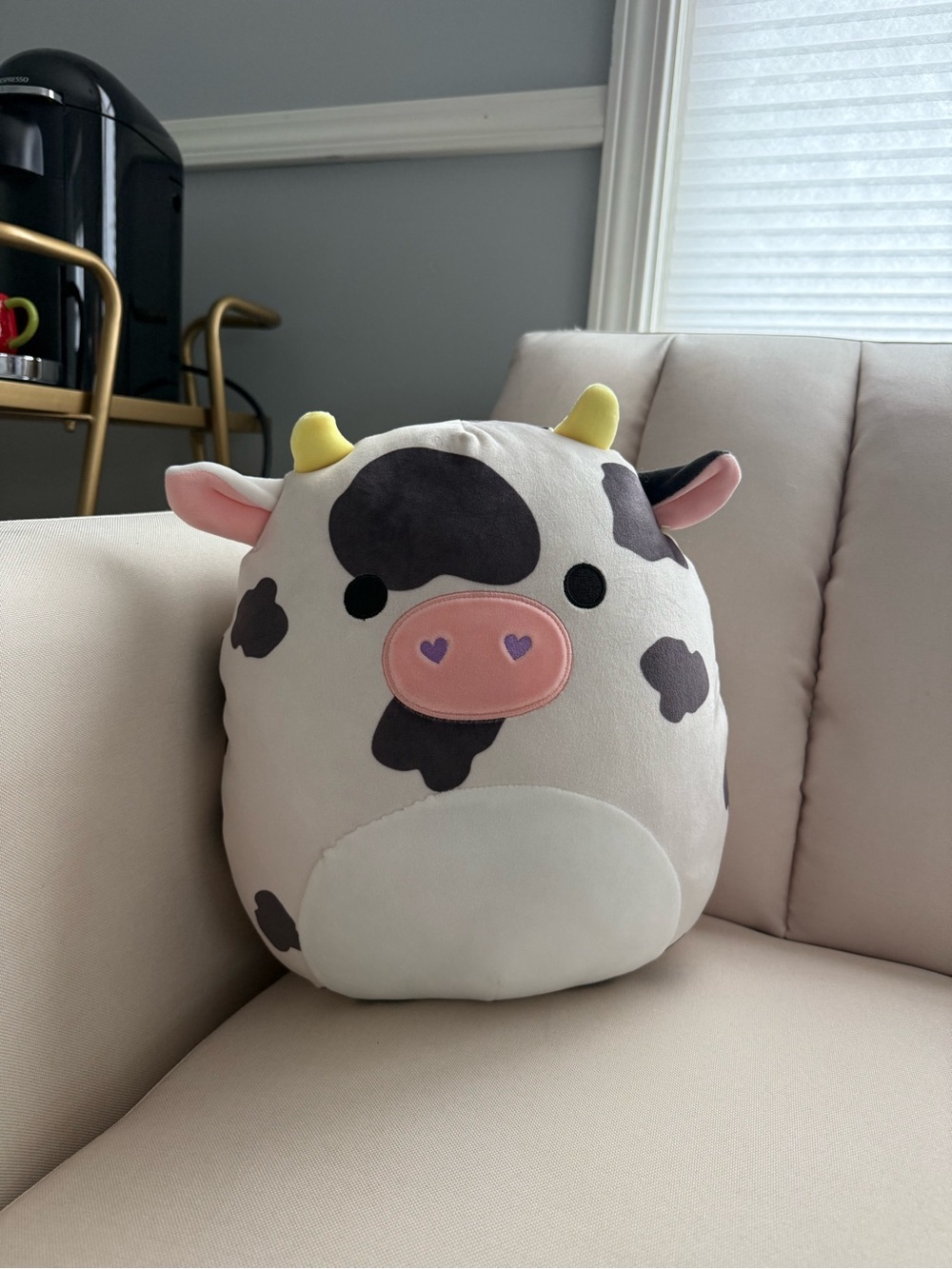 Colin Cow Valentines Heart Nose Squishmallow - No initial NWT